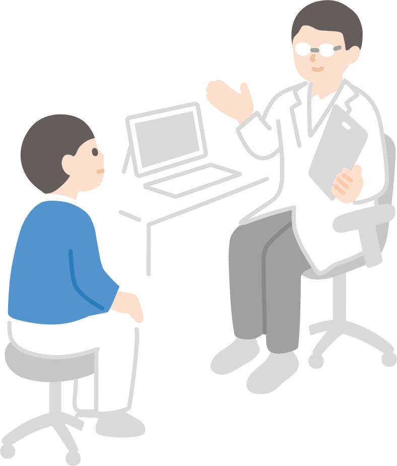 医師と相談する利用者